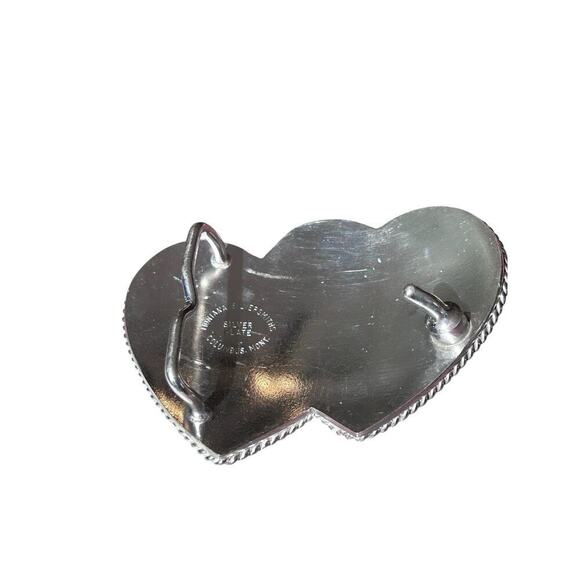 Vintage Montana Silversmith Double Heart Filagree Belt Buckle Teens Ladies Kids main image 7